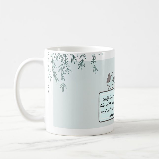 Caneca De Café Caffeine & Cats Mug (Esquerda)