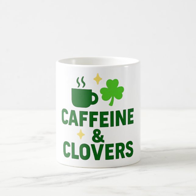 Caneca De Café Caffeine & Clovers – Irish Coffee Lover  (Centro)