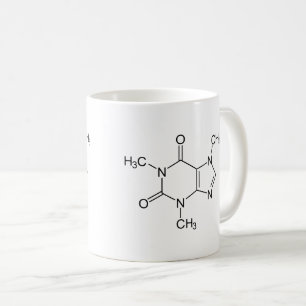 Caneca De Café Caffeine Molecule Chemistry Átomos de café