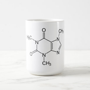 Caneca De Café Caffeine Molecule Chemistry Coffee Atoms