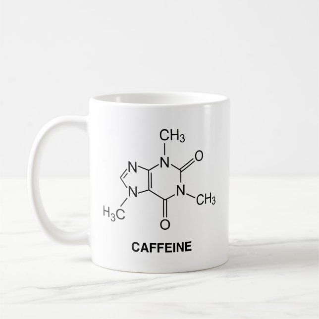 Caneca De Café Caffeine Molecule Coffee Mug (Esquerda)