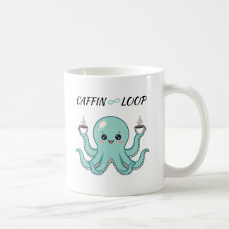 Caneca De Café Caffin Loop Kawaii Coffee Mug – Octopus Cute 
