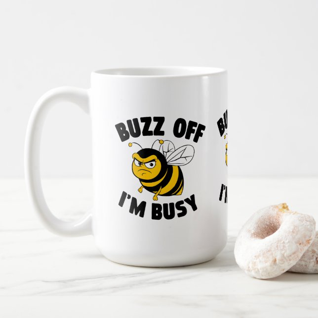 Caneca De Café Cai Fora! Estou Ocupado (Com Donut)