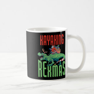 Caneca De Café Caiaque Rexmas T-rex Dinossauro Natal Férias K