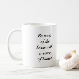 Caneca De Café Cãibra De Café Com Fumar Cavalo Humoroso