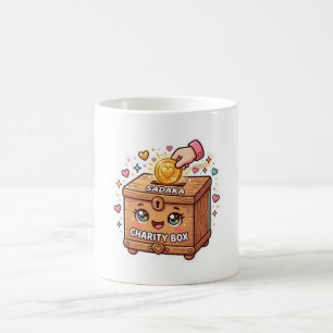 Caneca De Café Caixa de Caridade Sadaka Marroquina Islâmica Kawai