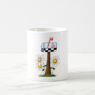 Caneca De Café Caixa de Correio com Disias e Jardim do País de Si