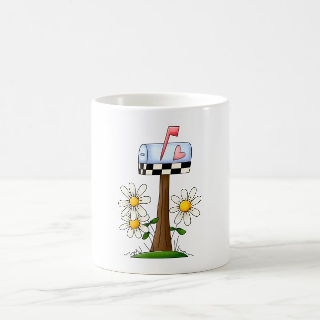 Caneca De Café Caixa de Correio com Disias e Jardim do País de Si (Criador carregado)