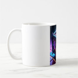 Caneca De Café Caixa de Música Reflexiva Fractal Steampunk
