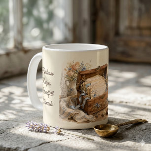 Caneca De Café Caixa de Receitas Antigas Cozinha da Casa de Campo