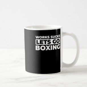 Caneca De Café Caixa de Vintagem do Combatente Retro Boxing