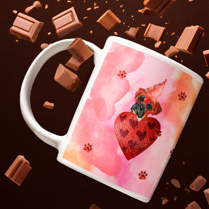 Caneca De Café Caixa Laranja Rosa Presente de Dia dos Namorados p