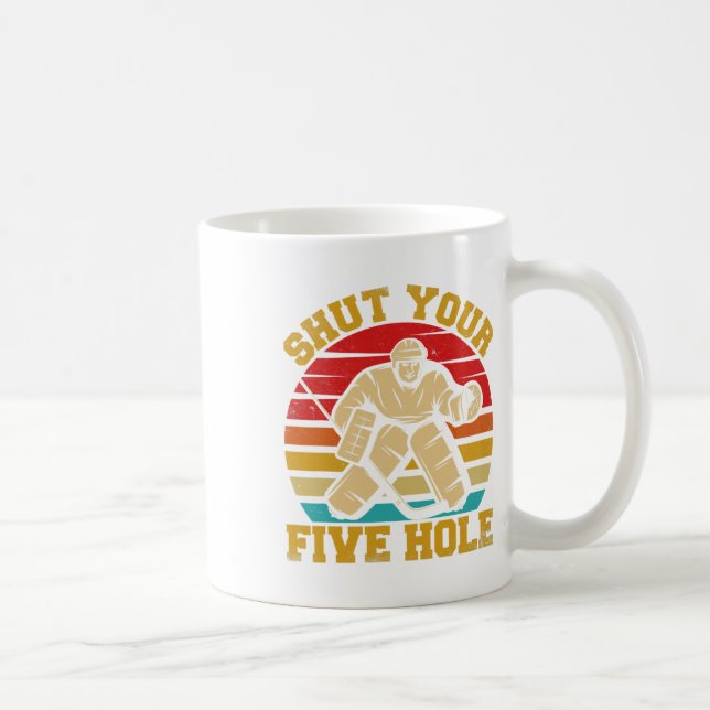 Caneca De Café Cala A Tua Cabeça Engraçada De Hóquei Em Gelo (Direita)