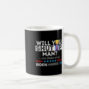 Caneca De Café Cala-Te, Homem Joe Biden Engraçado Anti Trump Ca