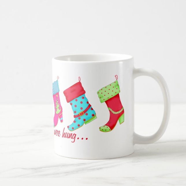 Caneca De Café Calçado Lover Modern Boot as Existências de Natal (Direita)