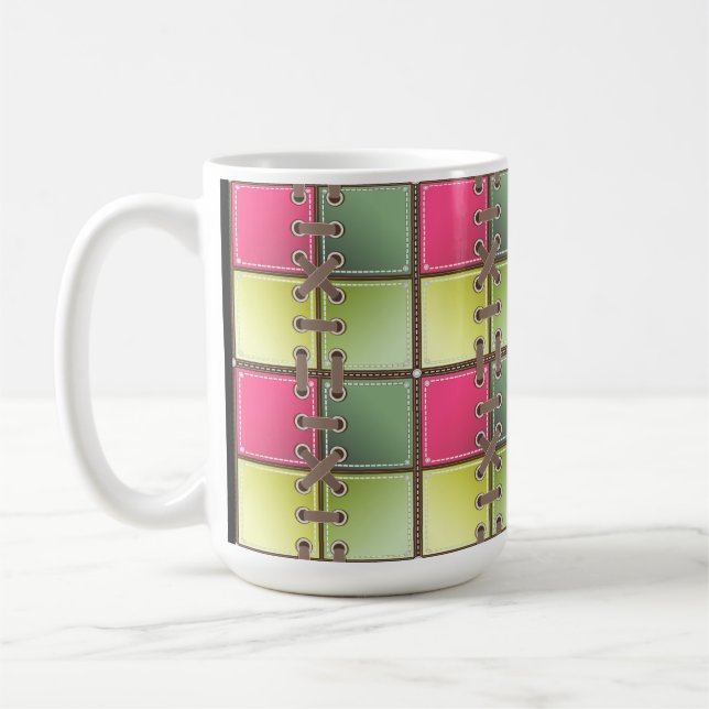 Caneca De Café calçado viciado coloca moda rosa e verde (Esquerda)