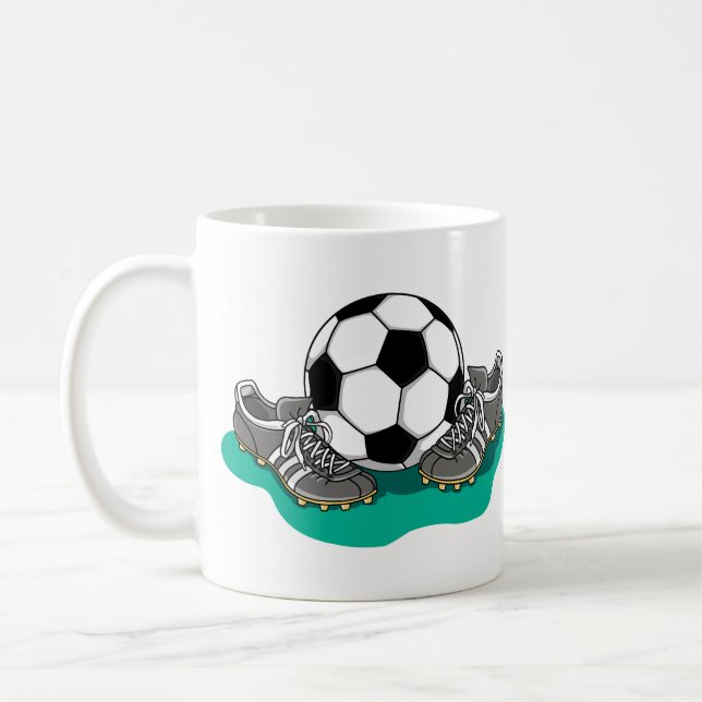 Caneca De Café Calçados da bola de futebol (Esquerda)