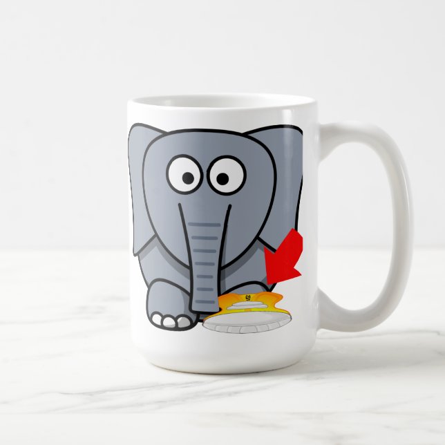 Caneca De Café Calçados do elefante eu te amo (Direita)