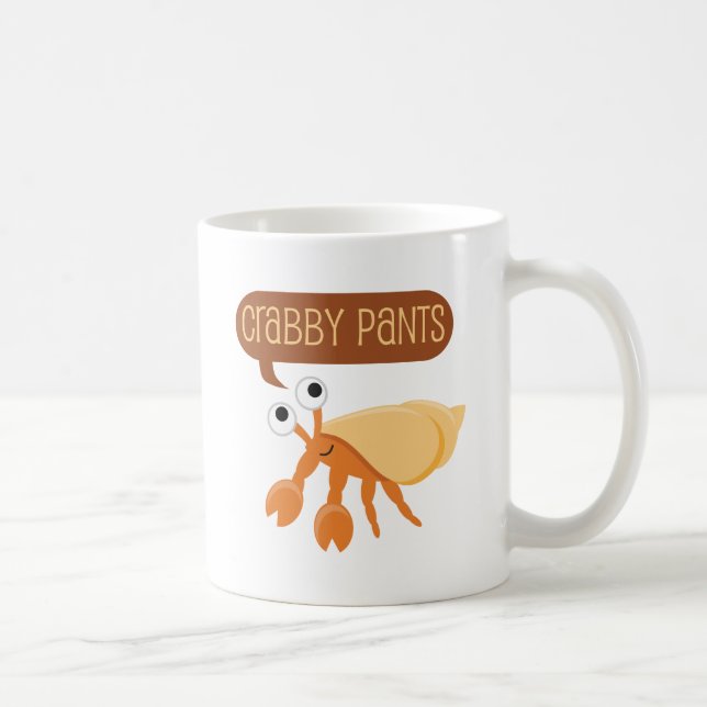 Caneca De Café Calças Crabby engraçadas (Direita)