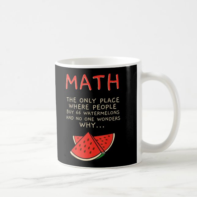 Caneca De Café Cálculo De Matemática E Melancia (Direita)