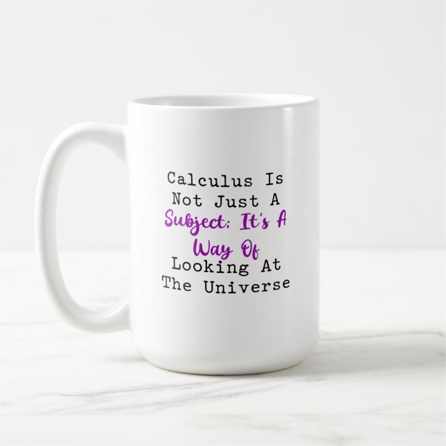 Caneca De Café Cálculo Maneira de Ver o Universo Matemática (Esquerda)