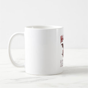 Caneca De Café Caldeirão Voador de Morcego de Halloween Bruxa Fan