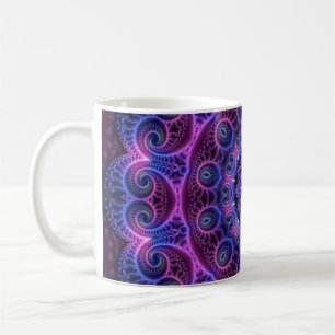 Caneca De Café Caleidoscópio Apofise Mandala Corações