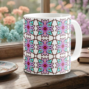 Caneca De Café Caleidoscópio Boho