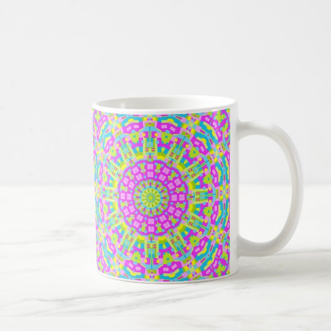 Caneca De Café Caleidoscópio Colorido 01 (Direita)