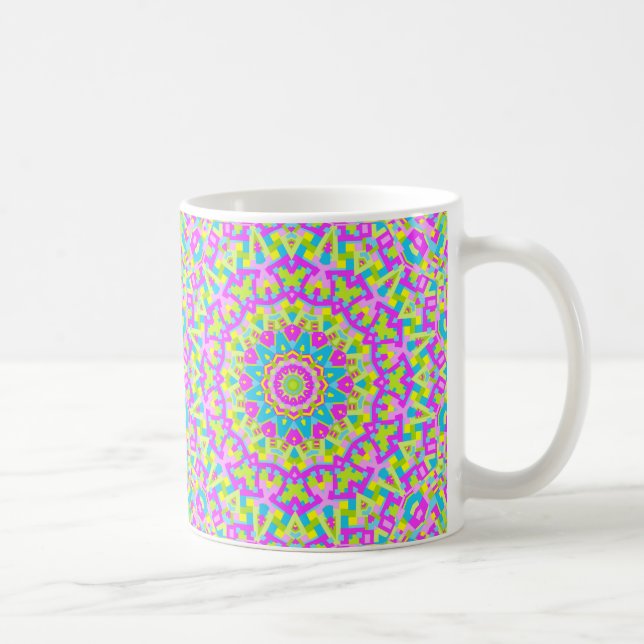 Caneca De Café Caleidoscópio Colorido 010 (Direita)