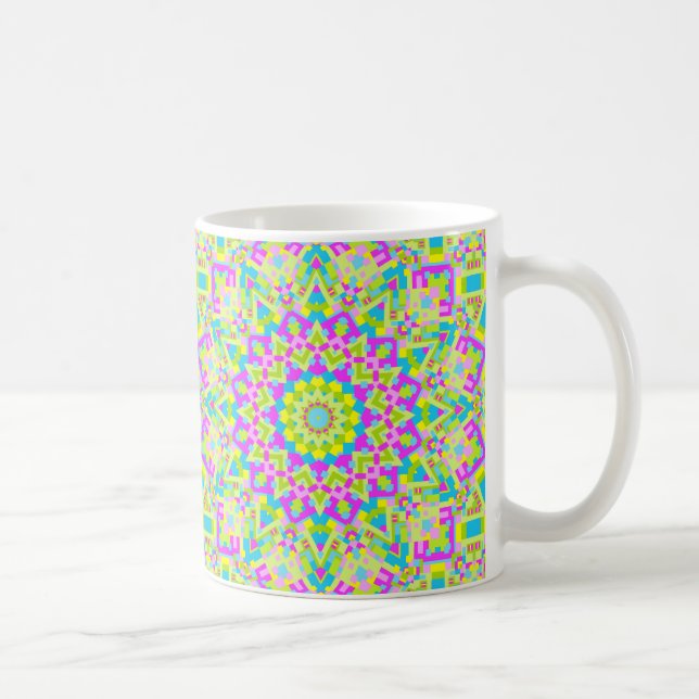 Caneca De Café Caleidoscópio Colorido 02 (Direita)