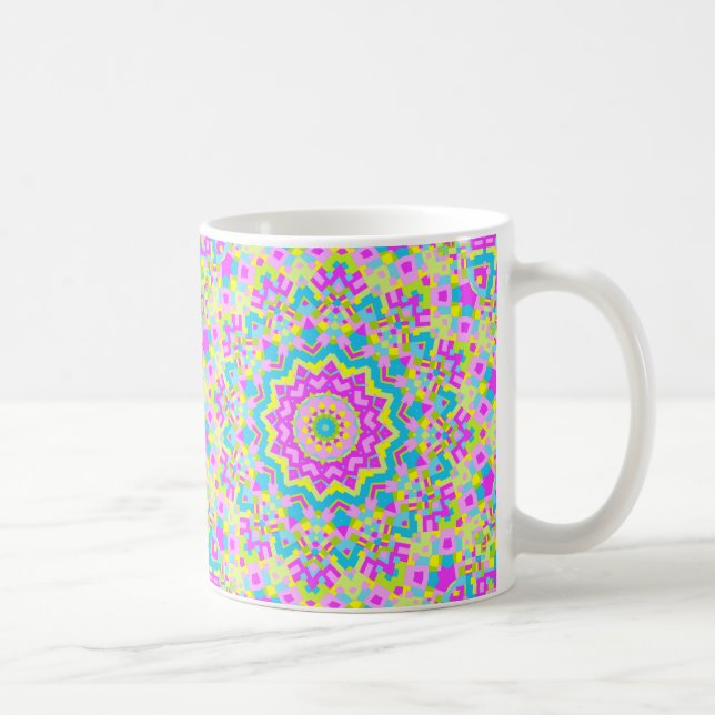 Caneca De Café Caleidoscópio Colorido 04 (Direita)