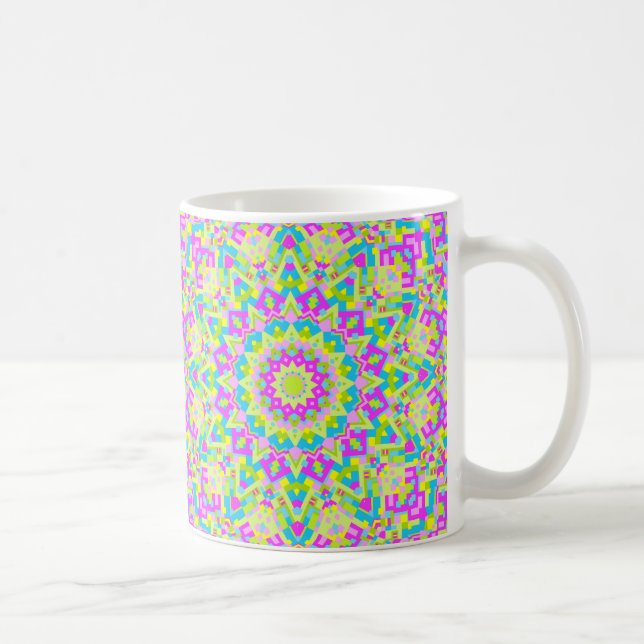 Caneca De Café Caleidoscópio Colorido 07 (Direita)