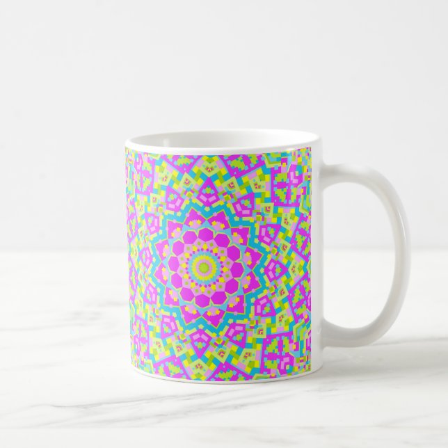Caneca De Café Caleidoscópio Colorido 09 (Direita)