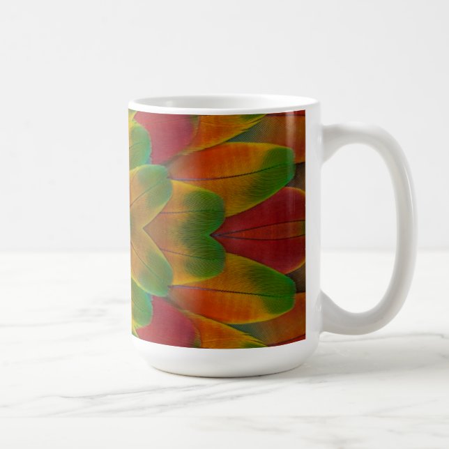 Caneca De Café caleidoscópio de penas de arara (Direita)