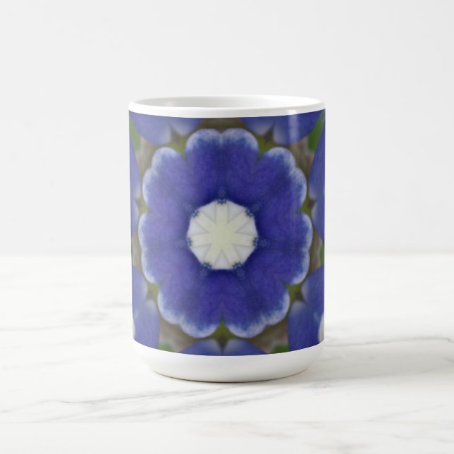 Caneca De Café Caleidoscópio de Pétalas de Bluebonnet (Centro)