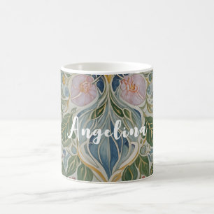 Caneca De Café Caleidoscópio Floral Personalizado