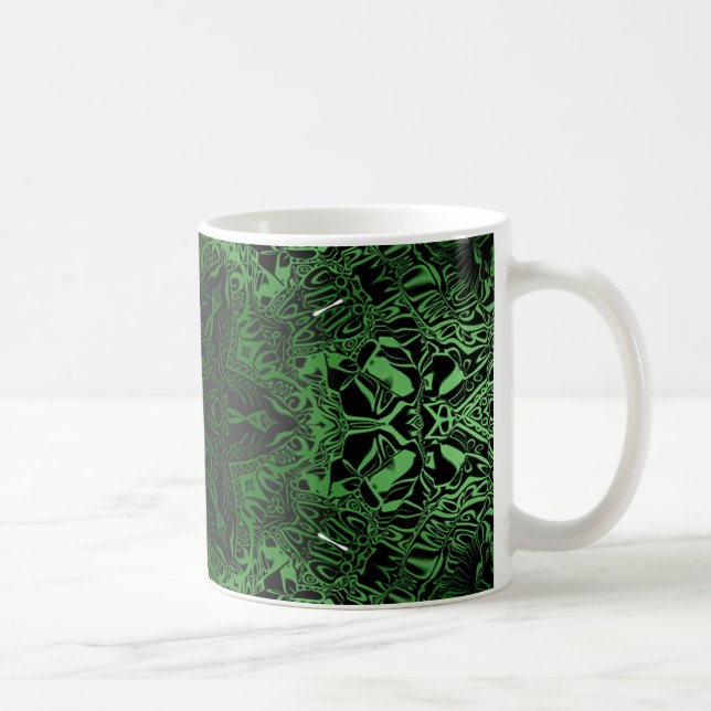 Caneca De Café Caleidoscópio Verde (Direita)
