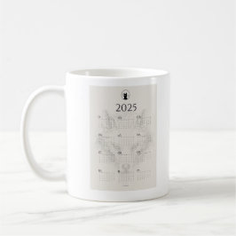 Caneca De Café Calendário 2025 | Wolf Head