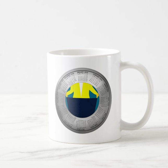 Caneca De Café Calendário 2026 Café Perda de Peso (Direita)