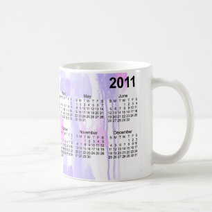 Caneca De Café Calendário Abstrato de 2011
