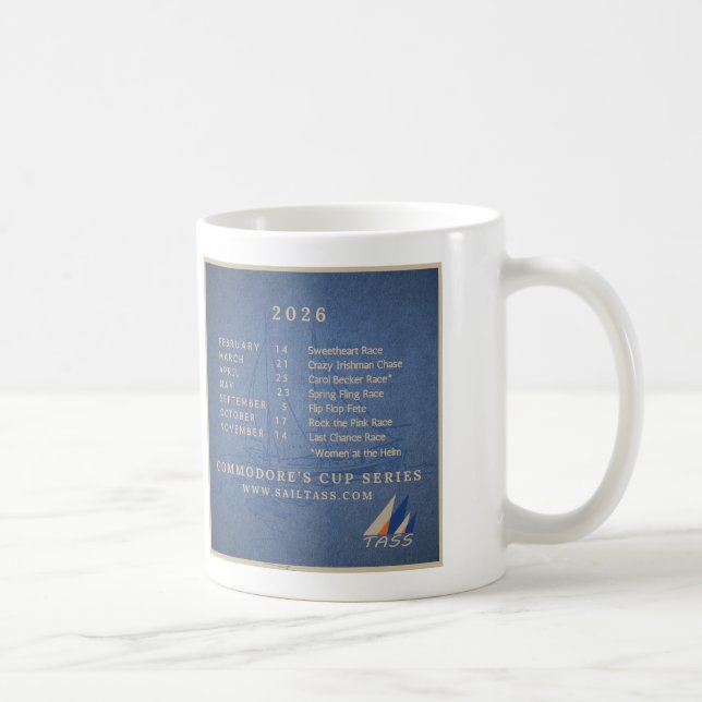 Caneca De Café Calendário da Copa Commodore TASS 2026 (Direita)