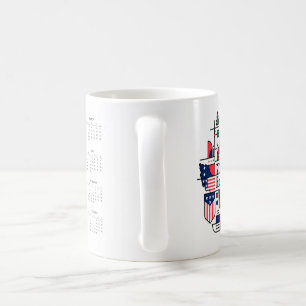 Caneca De Café Calendário de futebol 2026 EUA, Canadá, México