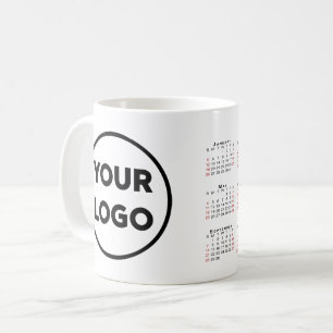 Caneca De Café Calendário do logotipo de empresa personalizado 20