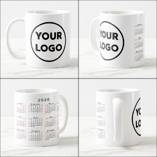 Caneca De Café Calendário do logotipo de empresa personalizado 20