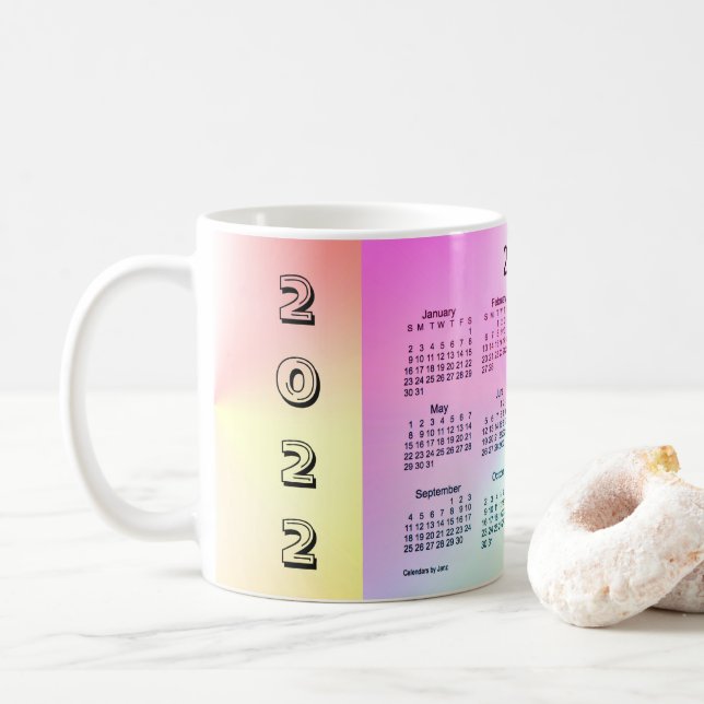 Caneca De Café Calendário do Shimmer Sangria 2022 por Janz (Com Donut)