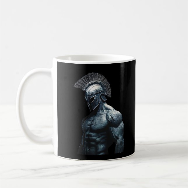 Caneca De Café Calendário Guerreiro Espartano 2025 (Esquerda)