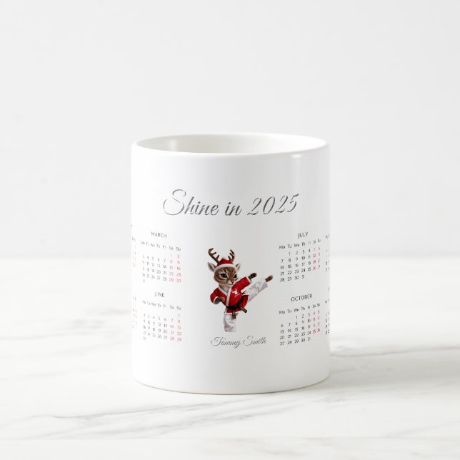 Caneca De Café Calendário Personalizado 2025 (Centro)