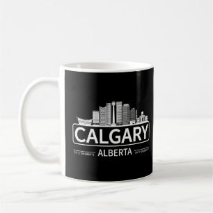 Caneca De Café Calgary Alberta Cityscape Viagem Para Calgary