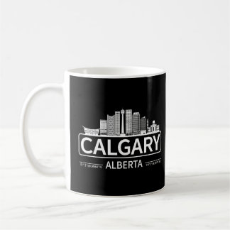 Caneca De Café Calgary Alberta Cityscape Viagem Para Calgary